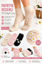 3 pairs women's daisy print sheer ankle socks - thin mesh detail, soft socks - 2