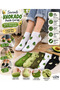 5 pairs women's avocado print ankle socks cotton colorful casual short socks