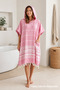 Women's Bathrobe Poncho Cotton Peshtamal Beach Towel