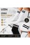 6 pairs black white college socks cotton sports ankle socks unisex casual - 2