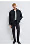 Men's Embroidered Black Transitional Coat - 2