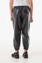 Faux Leather Elastic Waist Jogger Girl's Trousers - 3