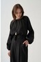 Black-Pleated Detailed Trousers - 4