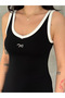 Women's Modal Fabric Embroidery Detailed V-Neck Dress - 4