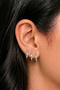 Silver Color Steel 8-10-12 mm 6-Piece Hoop Earrings 2.50 mm - 2