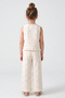 Girl's Muslin Fabric Heart Embroidered Comfortable Fit Two-Piece Set - 4