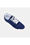 Men's Navy Blue Lace-Up Suede Sports Shoes - 5