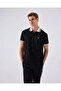 Cotton Black Men's Polo Neck T-Shirt 5Sm5381