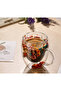 6Pcs Heat Resistant Borosilicate Flowered Cups |   Floral Coffee Presentation Cup - 3