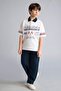 Oversize Polo Collar Pique Short Sleeve Polo T-Shirt for Boys H0981A826Sm - 2