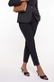 Women's Black Suede Kitten 4 cm Low Heel Pointed Toe Thin Pointed Toe Short Heel Slippers Black - 3