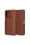 Case for Honor X5c Plus, Leather Folio, shockproof, brown - 6