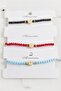 Papatya Crystal Macrame Rope Bracelet - Cream
