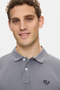 Lakes Dark Gray Polo Collar Embroidered 100% Cotton Standard Fit Men's Tshirt - 2