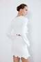 Crew Neck Knitwear Ecru Blouse - 5