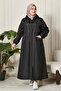 Women's Plus Size Hooded Zipper Long Coat - 4