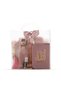 Prayer Rug + Scarf + Essence + Prayer Beads + Zikirmatik + Large Pocket-Size Velvet Quran Set (Embroidered, Pink)