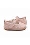- Baby Quilted Mary Jane Soft Sole Shoes- Pink & Ivory- 0M to 24M - 4