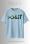 Premium Forest Printed Hunter Theme Unisex Oversize Women's T-Shirt Men's T-Shirt Cotton Oversize T-Shirt