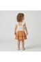 Thick Strap Festo Bluse with Flawed Linen Skirt Girls' Top and Bottom Set - 2