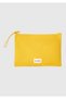 Unisex yellow maxi size canvas accessory bag