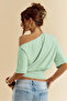 Off-The-Shoulder Lycra Single Jersey Fabric Basic T-Shirt – Comfortable Fit Stylish Women's Blouse - 5