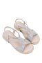 Women's Genuine Leather Beige Flat Sandals - 2
