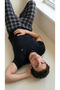 Black Patched Cotton Lycra Men's Short Sleeve Pajama Set - 2