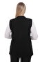 Floral Embroidered Winter Thick Knitted Buttoned Pocketed Knitwear Mother's Vest - 4