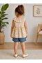 Cappadocia Ki̇ds Girl's 2-Piece Set Floral Patterned Blouse & Denim Shorts - 2