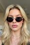 Pantera Metal Oval Sunglasses Laser Cutting Black Glass – Premium Design Uv400 Protected