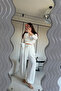 Tie-Up Crop Blouse and Shalwar Trousers Set - 2