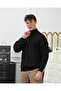 Knitted Pattern Zipper Detailed Oversize Sweater - 4