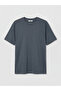 Indigo Loose Fit Basic Thick T-Shirt