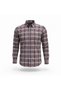Men's Classic Wide Cut Plaid Long Sleeve Cotton Linen Shirt - 2