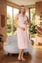 New Season Summer Pink Wide Strap Special Design Stylish Lace 100% Cotton Maternity Nightgown - 8