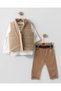 Gabardine Trousers Vest Shirt Set 3-Piece Set (1 Year Old - 2 Years Old - 3 Years Old - 4 Years Old) - 3
