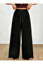 Women's Black Wide-Leg Sweatpants - High-Waisted Relaxed Fit Two-Thread Seasonal Sweatpants