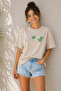 Egg and Dinosaur Printed Unisex Oversize T-Shirt – Cotton Crew Neck Casual T-Shirt