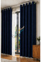 Navy Blue Velvet Rustic Velvety Fabric Curtain