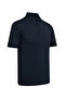 Men's Polo Collar Corn Cotton Short Sleeve Buttoned Embossed Detailed Kagi Navy Blue T-Shirt - 5311 - 4