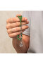 Stylish Green Tone Kazaz Tasseled Clasp Amber Tespihh - 2
