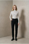 Women's White Black Polka Dot Fishnecklace Combed Cotton Body Blouse Yy101375 - 4