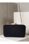 Black Z.A.R.A. Satin Gold Detail Crystal Stone Embroidered Chain Women's Evening Dress Bag Wedding Engagement Graduation - 7