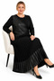 Women's Middle Age and Above Large Size Skirt Blouse Mother Set 1344-1 with Leather Piece - 5