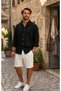 Men's Linen Textured Shirt and Shorts 2-Piece Set - 2