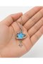 Star Detailed Women's Necklace with Blue Opal Appearance, Stylish Gift Necklace - 2