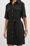 Black Safari Series Shirt Dress - 4