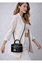 Elegant Small Size Women's Handbag and Crossbody Bag - Quilted Patterned & Chain Strap - 2