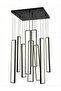 Modern Lighting, Chandelier, Light, Modern chandelier, Black Color, D:60+100*10 cm, H:200 cm,Suitable for stairs, villas, lobby, living room, Adjustable height